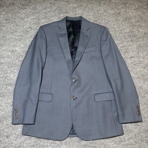 Brook Brothers 346 Fitzgerald Fit Blue Plaid Check Wool Blazer Men's Size 41R